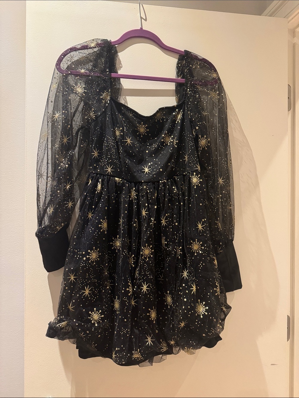 Gold and black dress